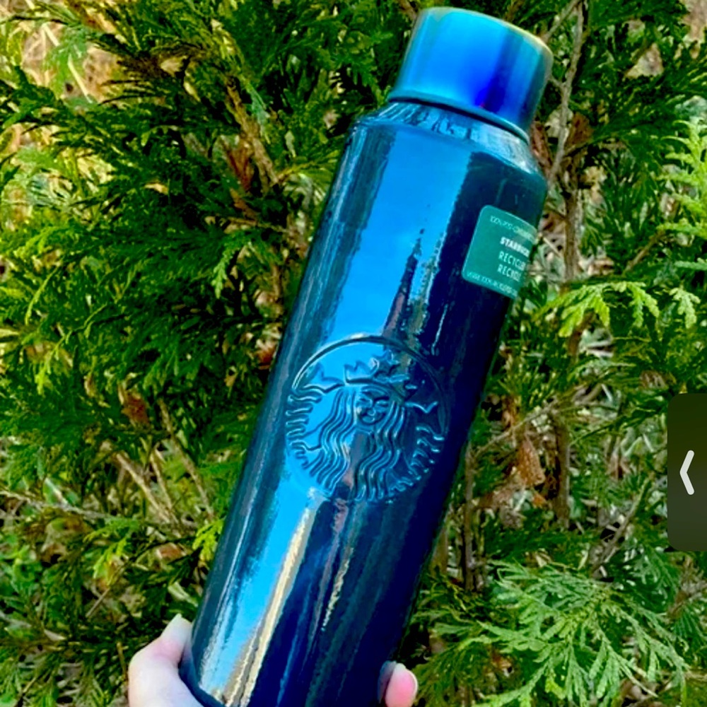 Brand New  Blue Starbucks recycled glass 22 ounce